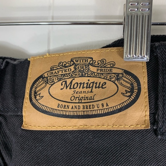 Vintage 90s black straight leg jeans with multicolor bling - Picture 5 of 9